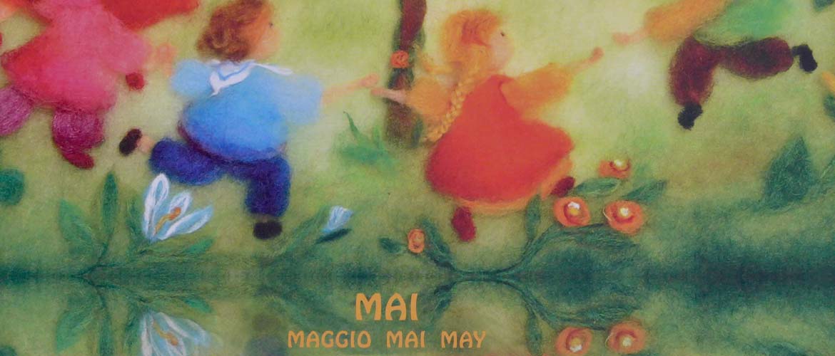 Birthday Calendar with 12 motifs of the wool pictures